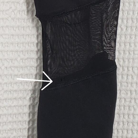 Justice Active Leggings Girls Size 14/16 Black Pink Mesh Athletic Full Length - Picture 9 of 15